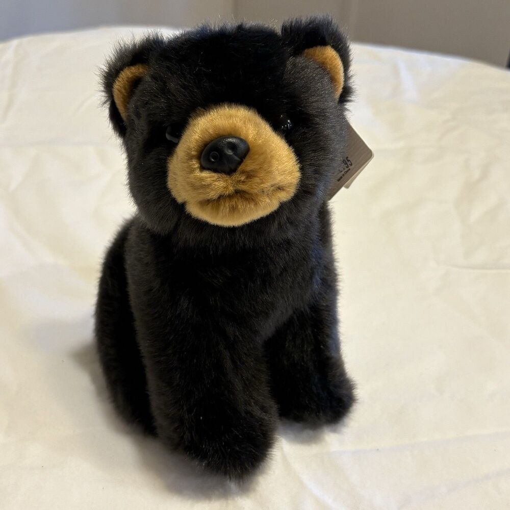 UNIPAK Designs Black Bear Plush 8" Stuffed Animal Classic Friends NWT